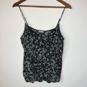 Free People Intimately Black Floral Tank Top | S